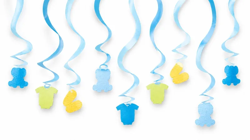 Διακοσμητικά οροφής Baby Shower Boy (15 τεμ)
