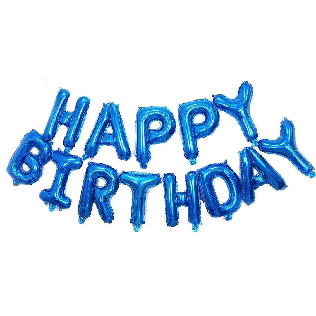 Μπαλόνια Happy Birthday Μπλε (13 τεμ)