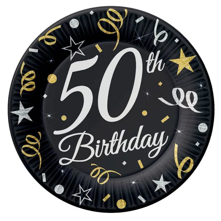 Πιάτα γλυκού 50th Birthday (6 τεμ)