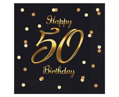 Χαρτοπετσέτες πάρτυ 50th Birthday (20 τεμ)
