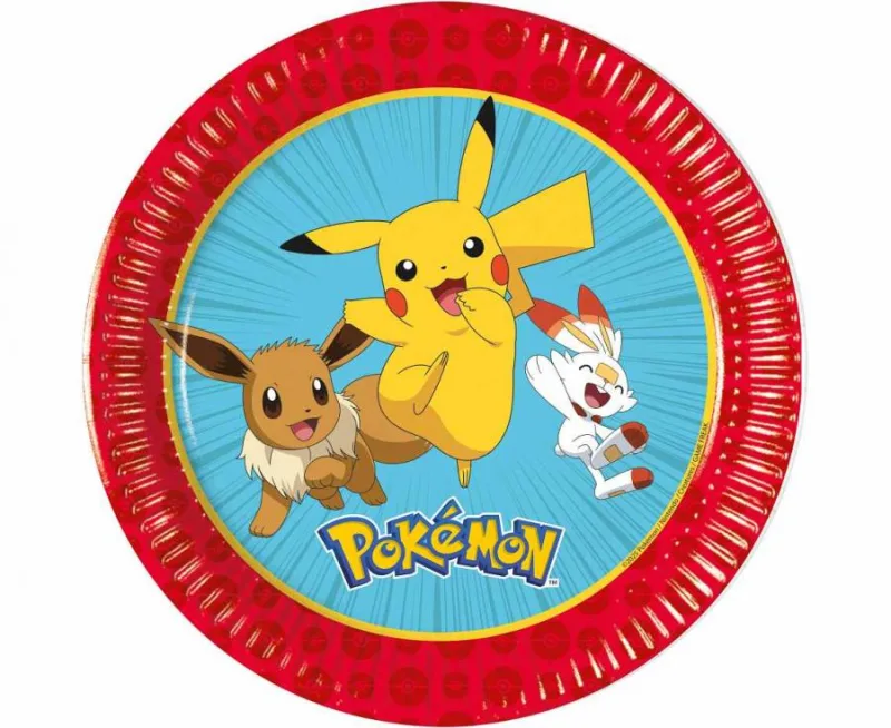 Χάρτινα πιάτα γλυκού - Pokemon (8 τεμ)
