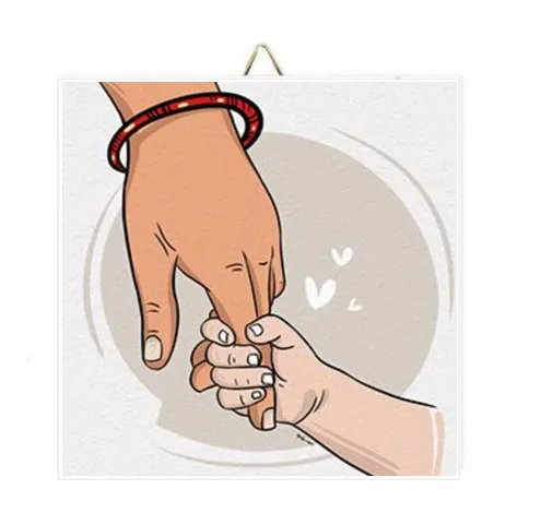 Ξύλινο Καδράκι "Mother's Hand"