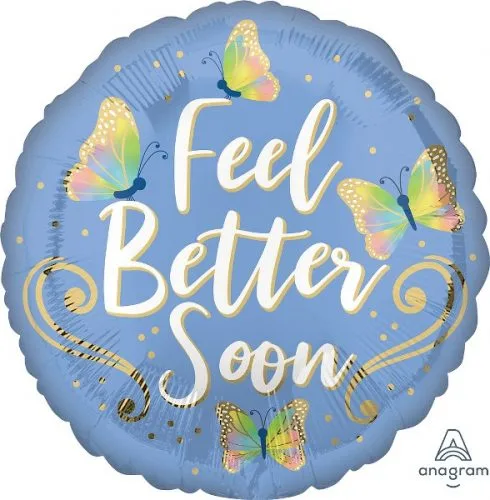 18" Μπαλόνι για Περαστικά "Feel Better Soon" Πεταλούδες