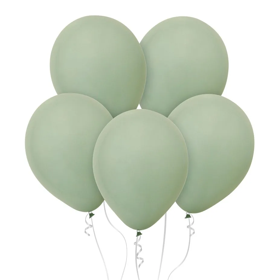 12" Grey Green Latex μπαλόνια