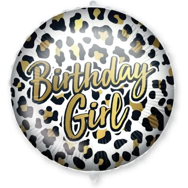 18'' Μπαλόνι Birthday Girl Λεοπάρ