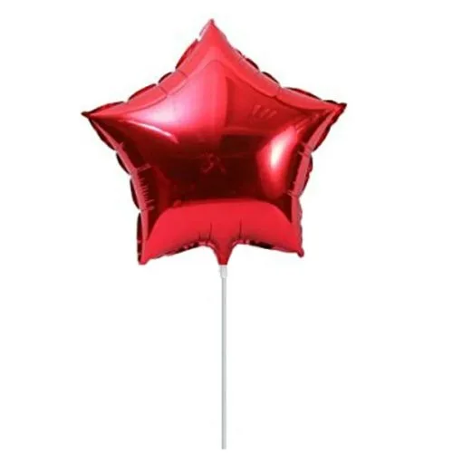 7" Mini Shape μπαλόνι κόκκινο αστέρι (με βαλβίδα)