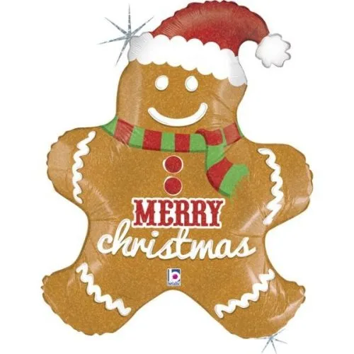 31" Μπαλόνι Μπισκοτάνθρωπος Merry Christmas