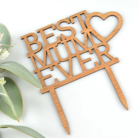 Διακοσμητικό τούρτας "Best Mum Ever"