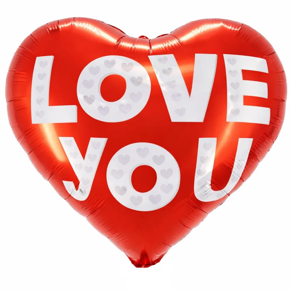 18'' Μπαλόνι καρδιά Ι Love You sign