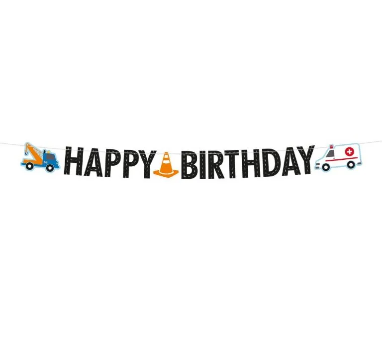 Μπάνερ On the Road "Happy Birthday" 1.80 cm