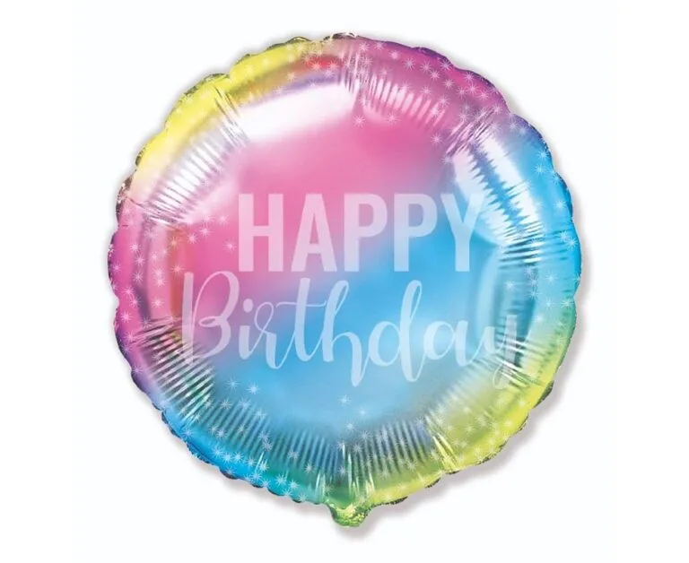 18" Μπαλόνι Happy Birthday όμπρε