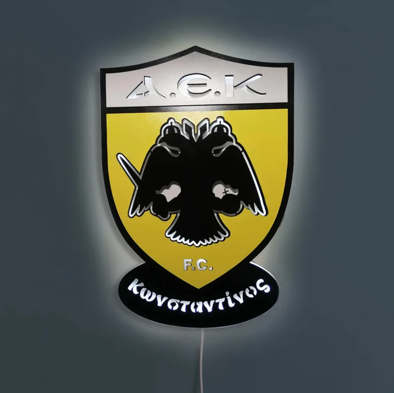 Ξύλινο Φωτιστικό - ΑΕΚ