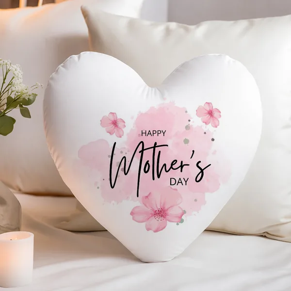 Μαξιλάρι Καρδιά - Watercolor Happy Mother's Day