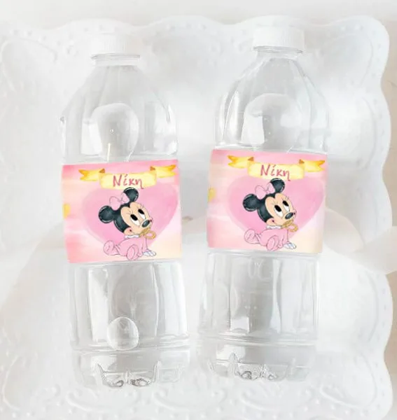 Ετικέτες για μπουκάλια νερού Baby Minnie (8 τεμ)