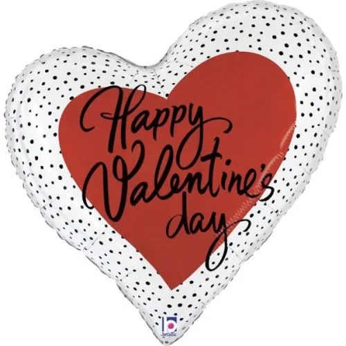 35'' Μπαλόνι Καρδιά 'Happy Valentine's Day'