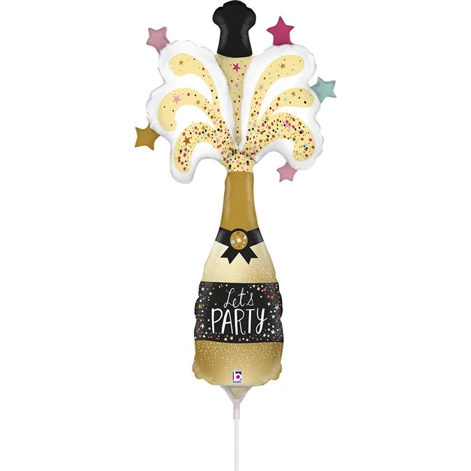 14'' Mini Shape Μπαλόνι Σαμπάνια Let's Party