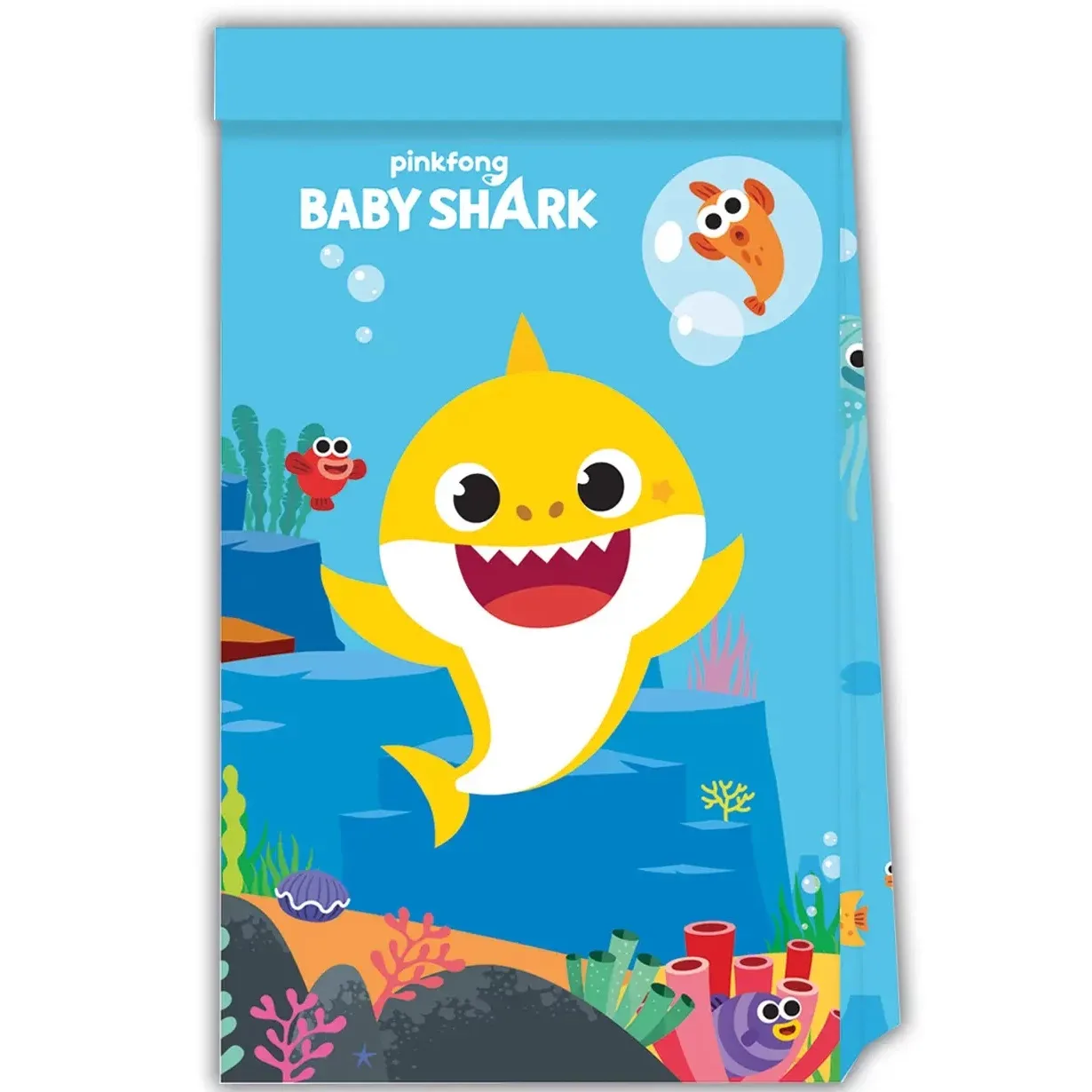 Σακουλάκια δώρων Baby Shark χάρτινα (4 τεμ)