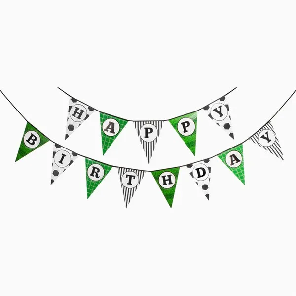 Σημαιάκια Τριγωνικά Happy Birthday - Ποδόσφαιρο (5m)