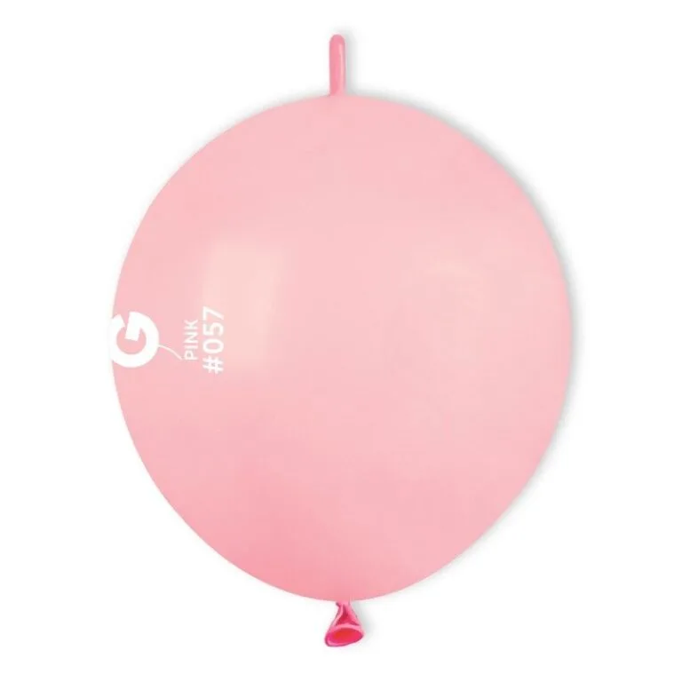 12" Ροζ μπαλόνι Link-O-Loons με ουρίτσα (100 τεμ)