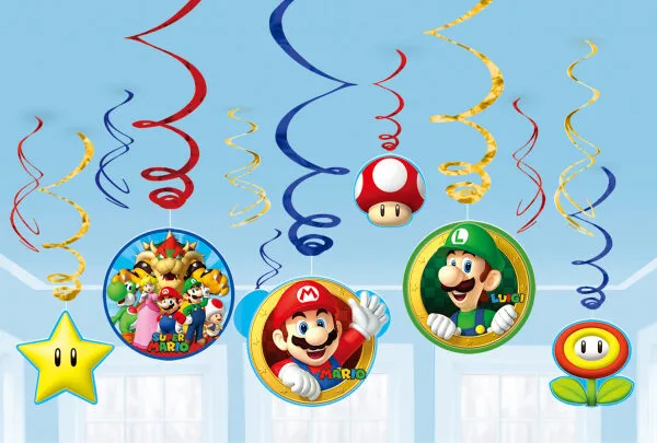 Swirl Διακοσμητικά Oροφής Super Mario (12 τεμ)