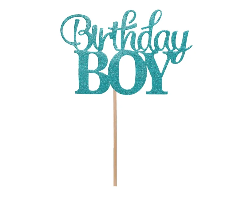 Topper Τούρτας Birthday Boy με γκλίτερ