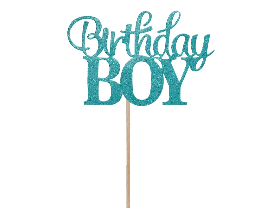Topper Τούρτας Birthday Boy με γκλίτερ