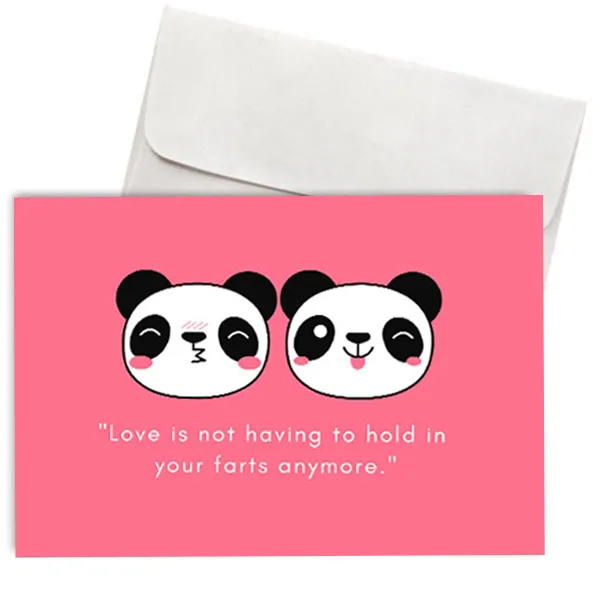 Χιουμοριστική Κάρτα Αγάπης - Panda Farts