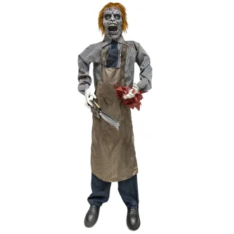 Animatronic Φιγούρα Halloween -Δολοφόνος με Αλυσοπρίονο με ήχο και φως 170cm