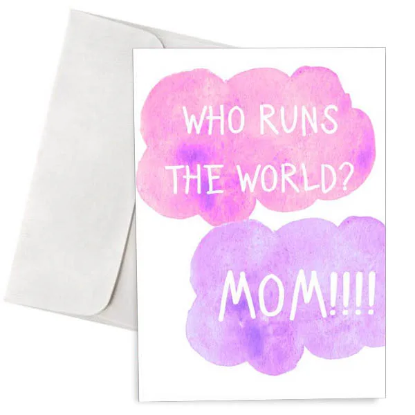 Κάρτα για τη Μαμά "Mom Runs the World"