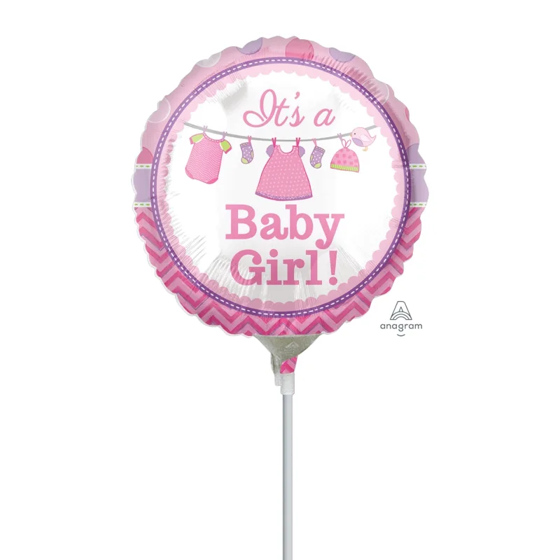 9'' Mini Shape μπαλόνι Μπουγάδα - Baby Girl
