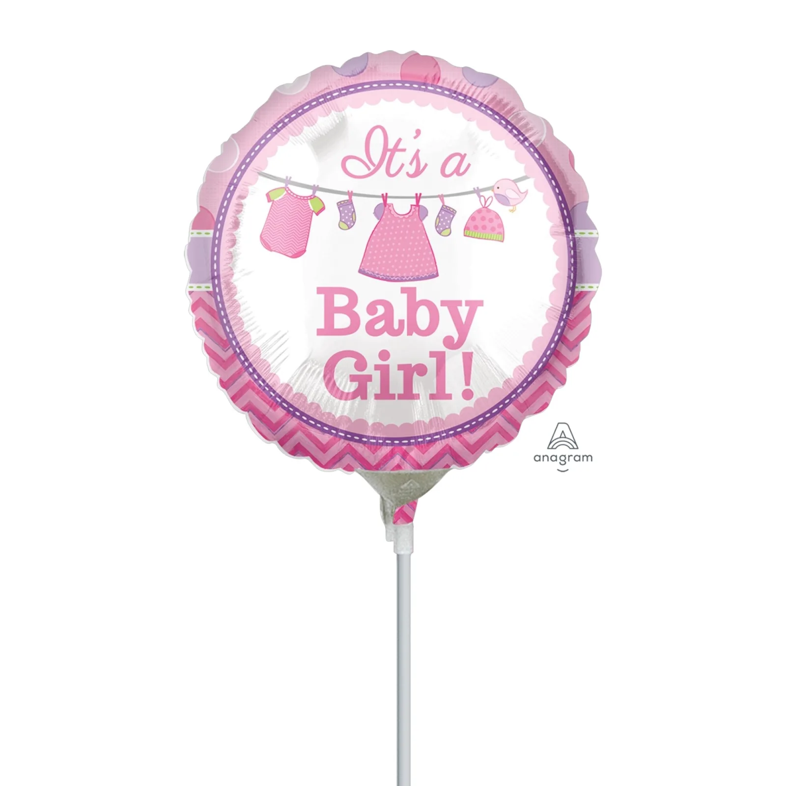 9'' Mini Shape μπαλόνι Μπουγάδα - Baby Girl