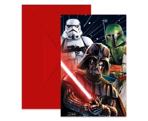 Προσκλήσεις πάρτυ Stars Wars Galaxy (6 τεμ)