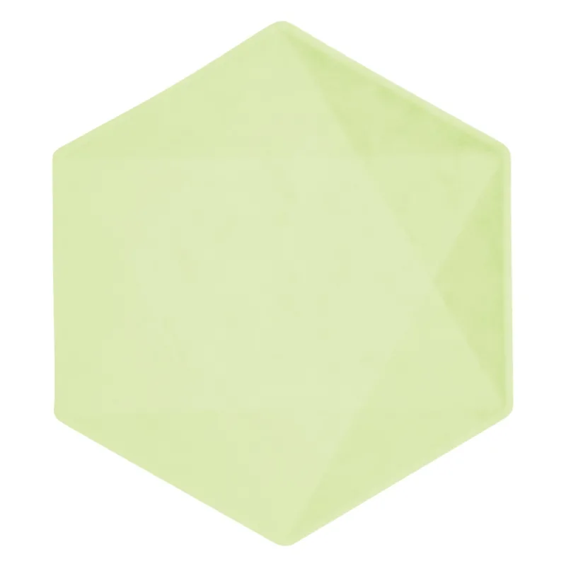 Πιάτα Vert Décor πράσινο εξάγωνο (6 τεμ)