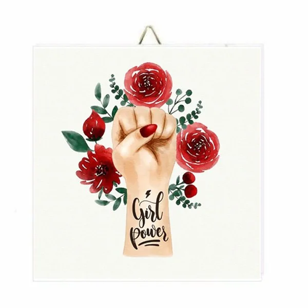Καδράκι Girl Power floral