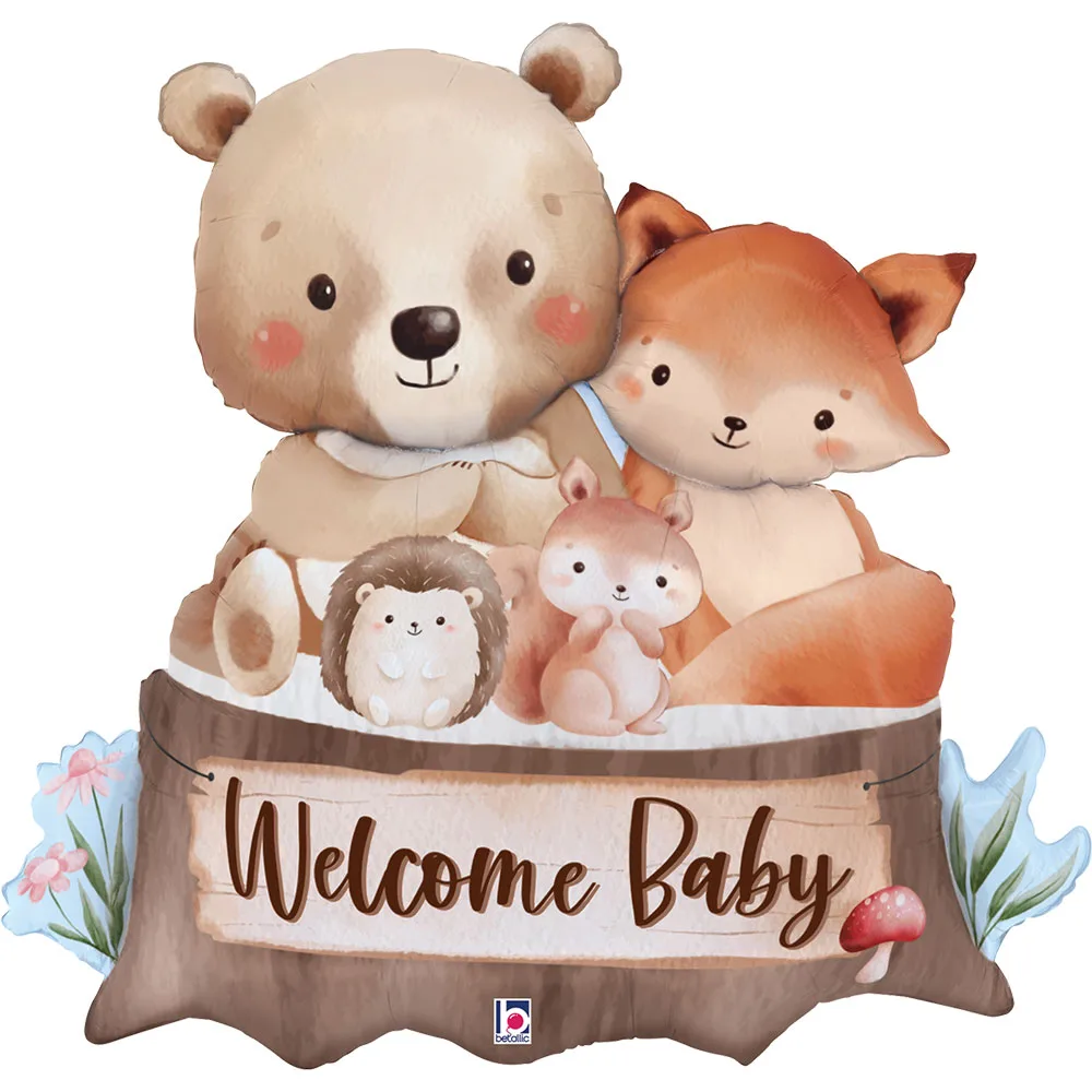 34” Μπαλόνι Welcome Baby – Ζωάκια του Δάσους