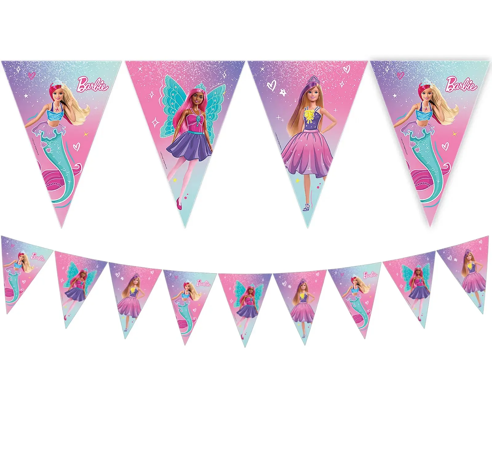 Τριγωνικά Σημαιάκια Barbie Fantasy 2,3m