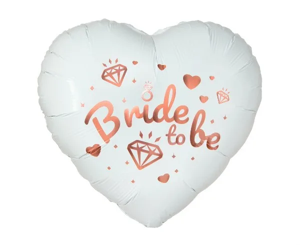 18" Μπαλόνι άσπρη Καρδιά Bride to be