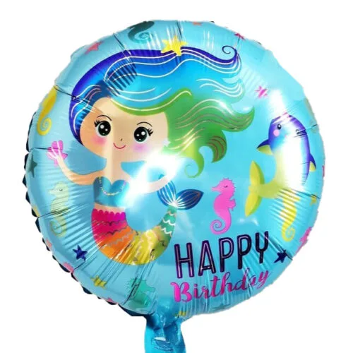 18" Μπαλόνι Happy Birthday Γοργόνα