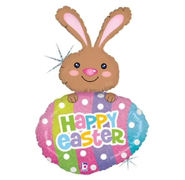 42" Μπαλόνι Λαγουδάκι με αυγό ''Happy Easter