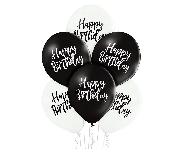 Σετ μπαλόνια Happy Birthday μπάνερ (6 τεμ)