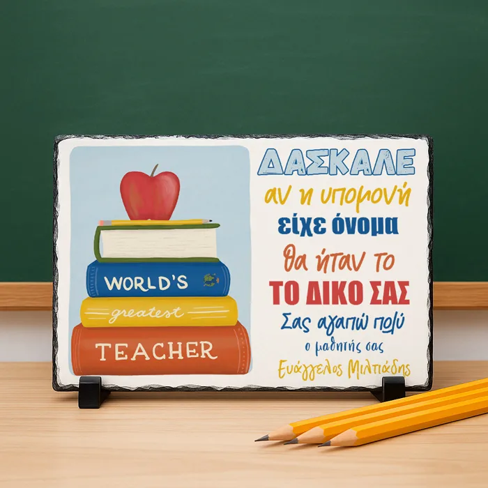 Πέτρινη Κορνίζα για Δάσκαλο - World's Greatest Teacher