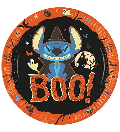 Χάρτινα Πιάτα - Stitch Halloween (8 τεμ)