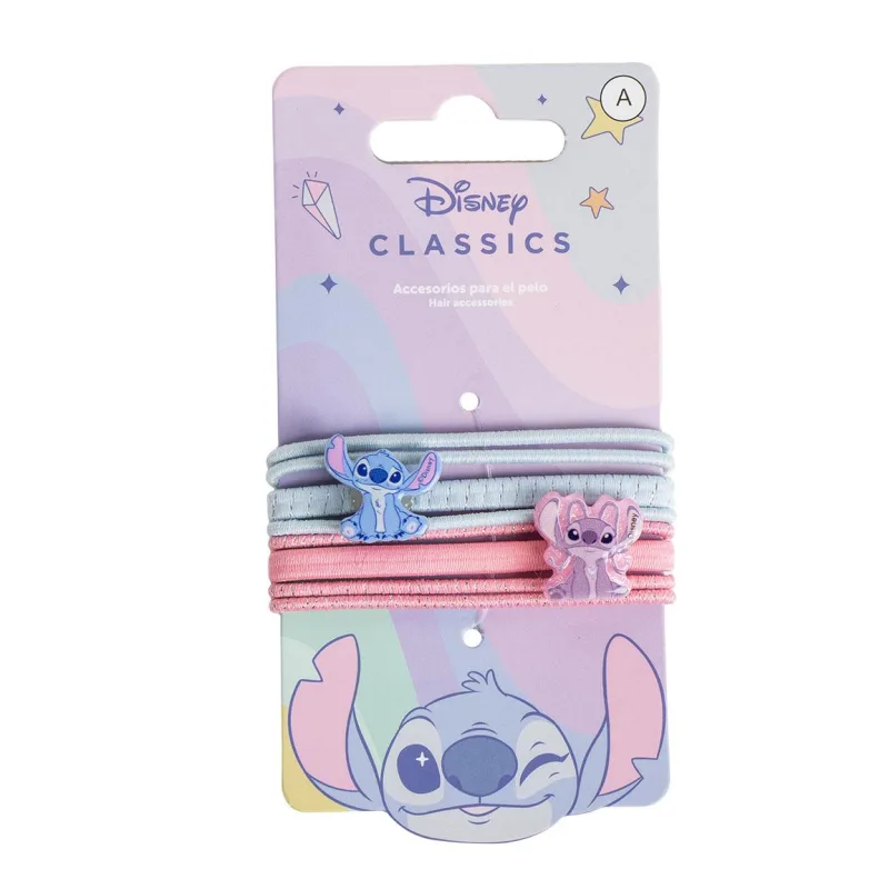 Λαστιχάκια μαλλιών λεπτά Stitch &amp; Angel (8 τεμ)