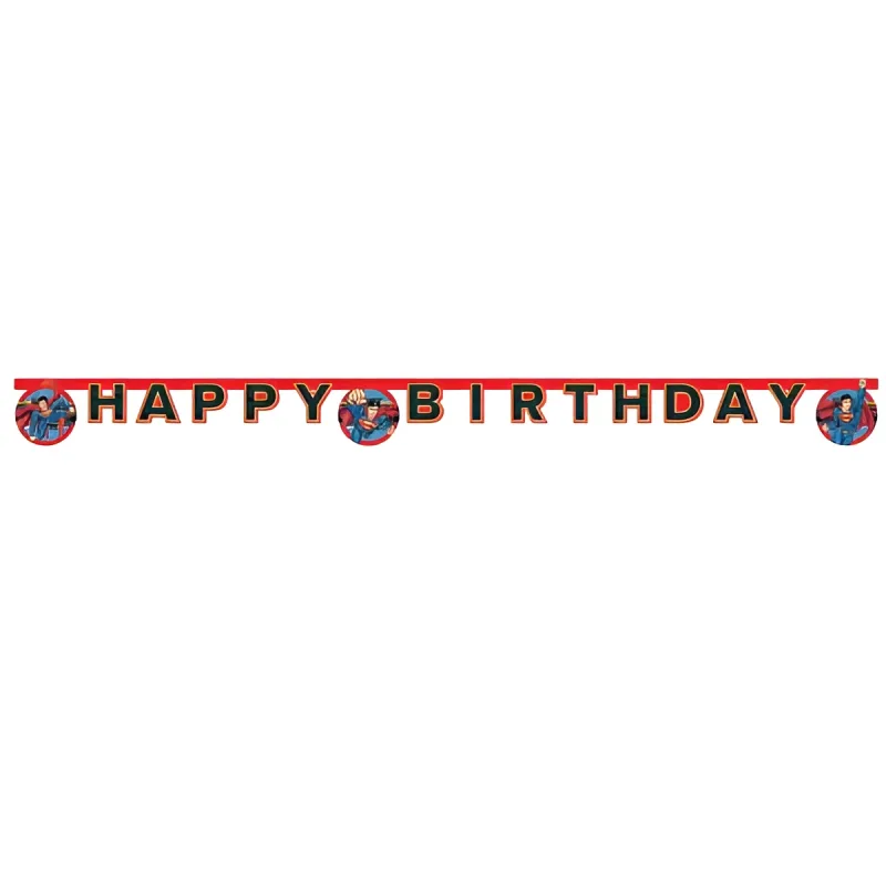 Γιρλάντα Happy Birthday Superman (200cm)