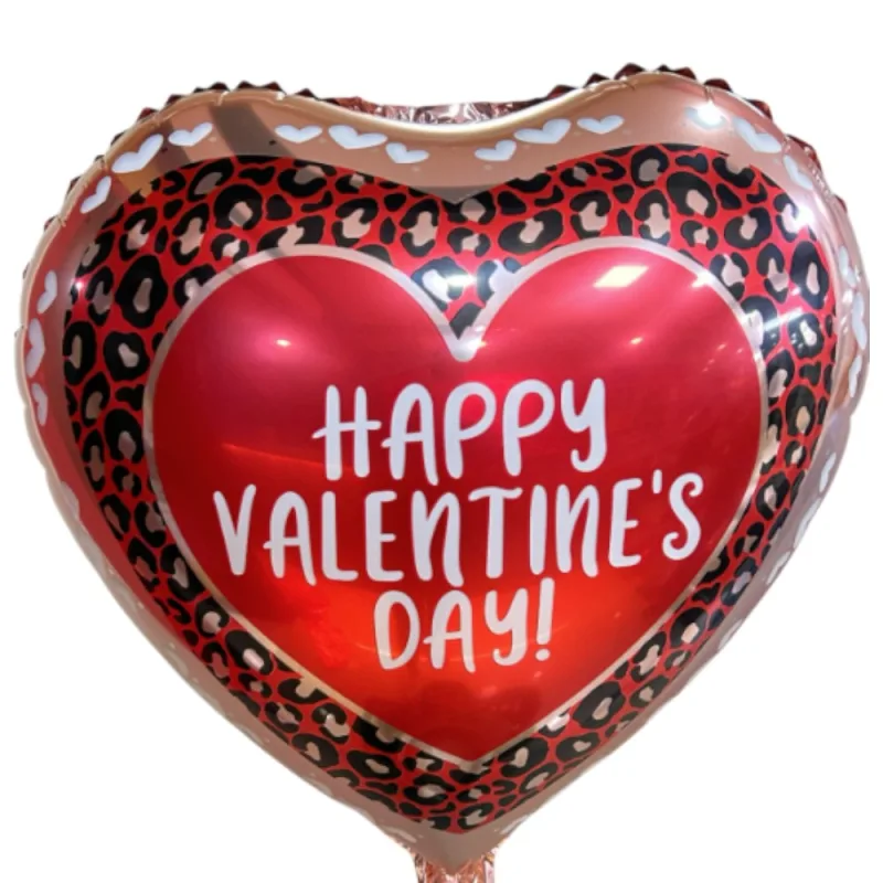 18'' Μπαλόνι Καρδιά Valentine's Day - Animal Print