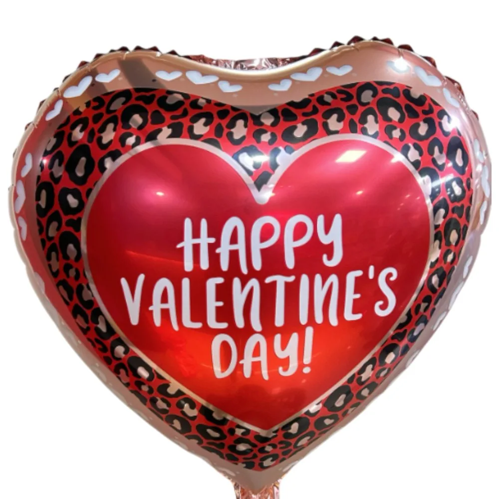 18'' Μπαλόνι Καρδιά Valentine's Day - Animal Print