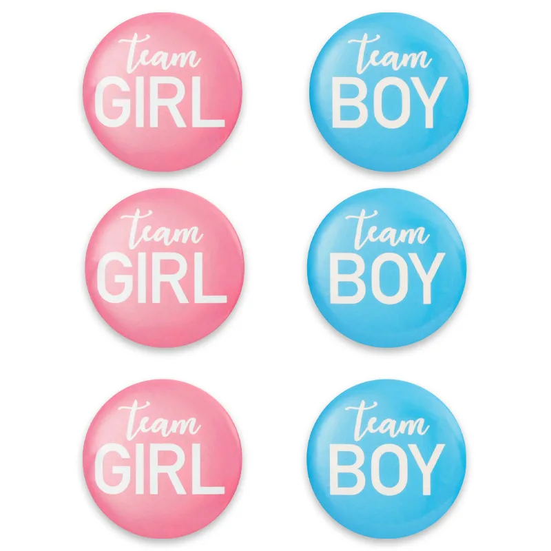 Κονκάρδες Team Girl-Team Boy (6 τεμ)