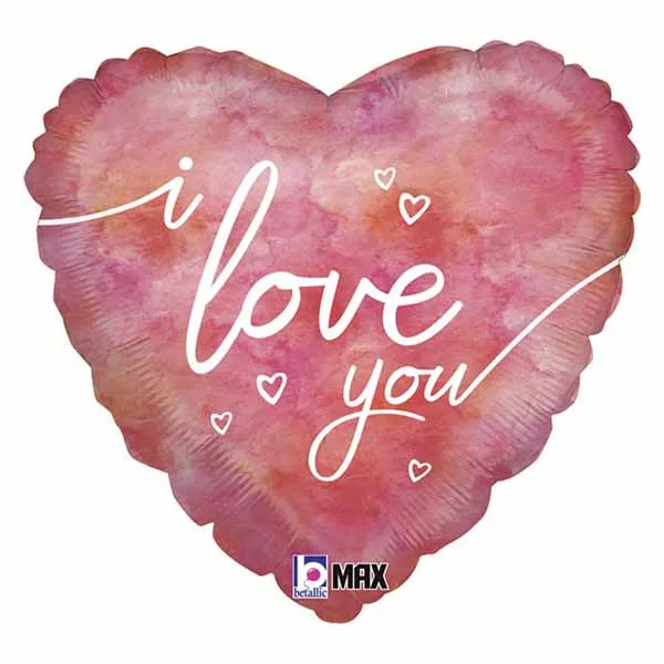 18'' Μπαλόνι αγάπης νερομπογιά 'I Love You'