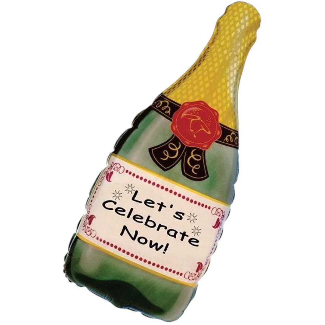 40" Μπαλόνι Μπουκάλι σαμπάνιας - Let's Celebrate Now