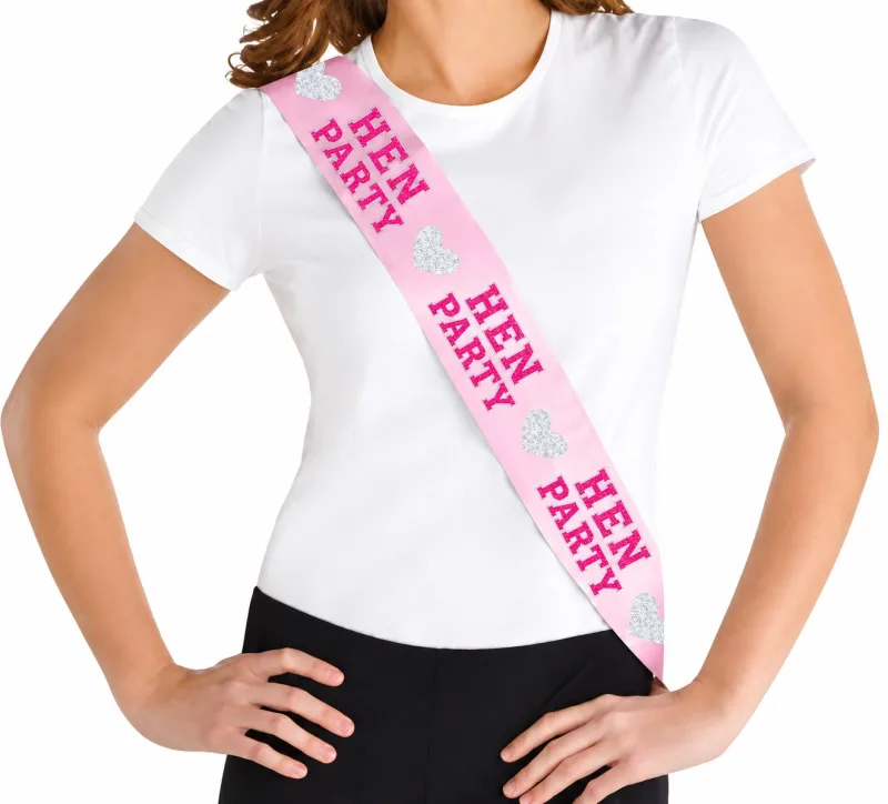 Σετ Κορδέλες "Hen Party" με Glitter(8 τεμ)